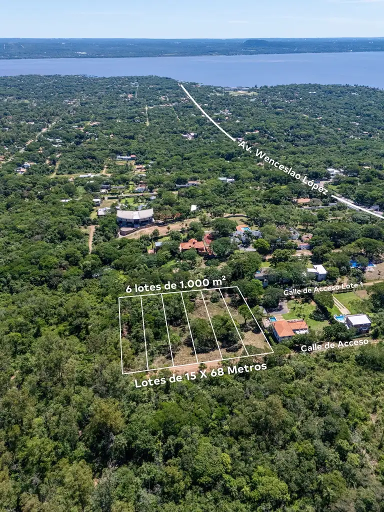 Cinco lotes de 1.000 m² cerca del Anfiteatro